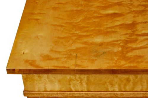 SWEDISH EARLY 20TH CENTURY CARVED BIRCH PEDESTAL DESK - ADDITIONAL PHOTO 10