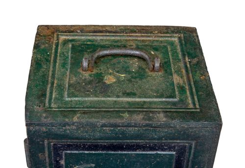 EARLY 19TH CENTURY PAINTED IRON SAFE - ADDITIONAL PHOTO 1