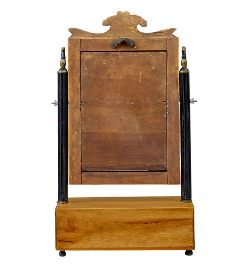 19TH CENTURY SWEDISH BIRCH VANITY MIRROR - ADDITIONAL PHOTO 2
