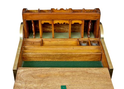 19TH CENTURY CAMPAIGN METAMORPHIC CAMPHOR WRITING SLOPE - ADDITIONAL PHOTO 5