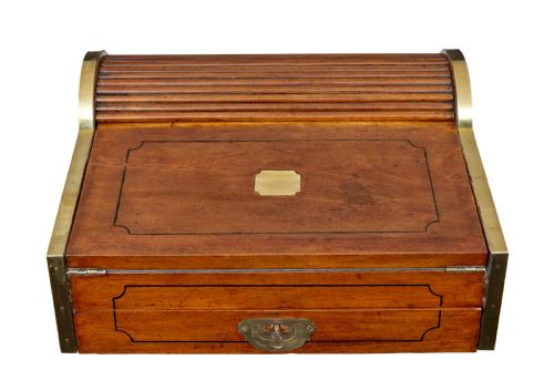 19TH CENTURY CAMPAIGN METAMORPHIC CAMPHOR WRITING SLOPE - ADDITIONAL PHOTO 6