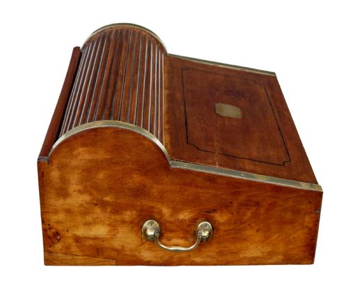 19TH CENTURY CAMPAIGN METAMORPHIC CAMPHOR WRITING SLOPE - ADDITIONAL PHOTO 7