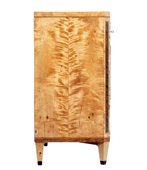 SWEDISH 19TH CENTURY INLAID BIRCH CHEST OF DRAWERS - ADDITIONAL PHOTO 4