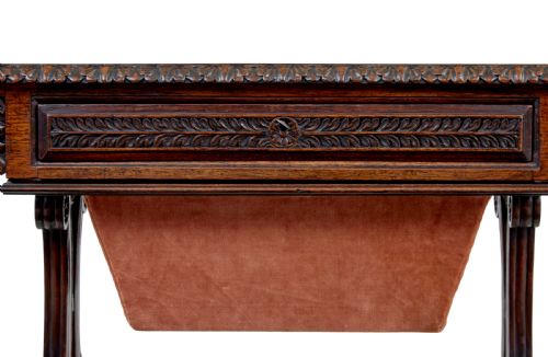 19TH CENTURY ANGLO INDIAN CARVED PADOUK SIDE TABLE - ADDITIONAL PHOTO 6