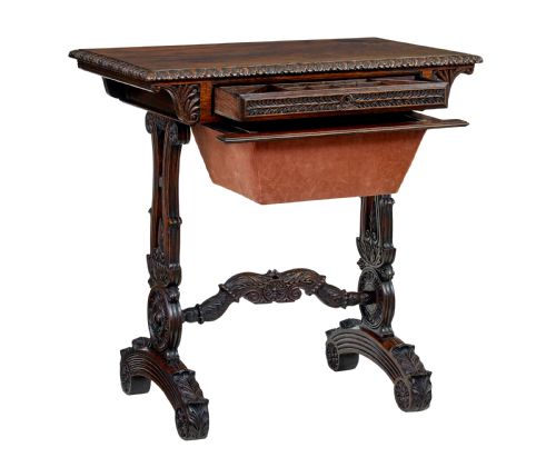 19TH CENTURY ANGLO INDIAN CARVED PADOUK SIDE TABLE - ADDITIONAL PHOTO 11