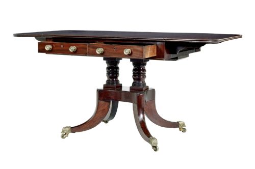 19TH CENTURY EARLY VICTORIAN MAHOGANY SOFA TABLE - ADDITIONAL PHOTO 3