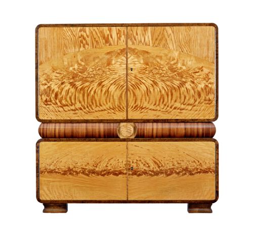 ART DECO SCANDINAVIAN BIRCH AND ELM CABINET - ADDITIONAL PHOTO 1