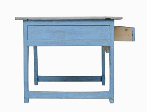 SHAPED MID 19TH CENTURY PAINTED SWEDISH PINE SIDE TABLE - ADDITIONAL PHOTO 2