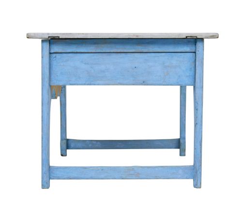 SHAPED MID 19TH CENTURY PAINTED SWEDISH PINE SIDE TABLE - ADDITIONAL PHOTO 6