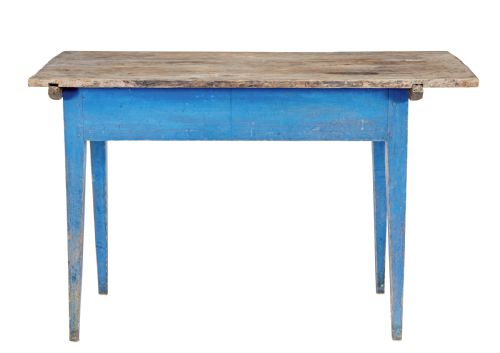 RUSTIC 19TH CENTURY PAINTED PINE SIDE TABLE - ADDITIONAL PHOTO 4