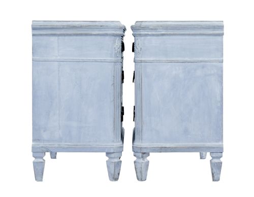 PAIR OF 19TH CENTURY PAINTED SWEDISH CHEST OF DRAWERS - ADDITIONAL PHOTO 4