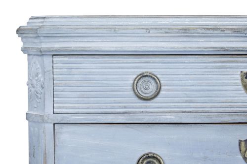 PAIR OF 19TH CENTURY PAINTED SWEDISH CHEST OF DRAWERS - ADDITIONAL PHOTO 5