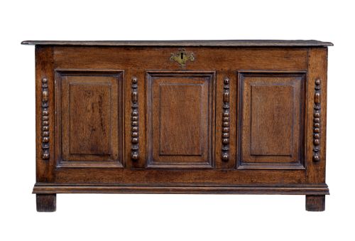 18TH CENTURY SMALL ENGLISH OAK COFFER - ADDITIONAL PHOTO 2
