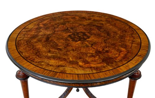 EARLY 20TH CENTURY BURR WALNUT OCCASIONAL TABLE - ADDITIONAL PHOTO 3
