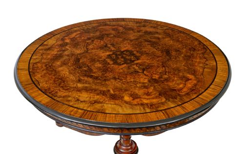 EARLY 20TH CENTURY BURR WALNUT OCCASIONAL TABLE - ADDITIONAL PHOTO 4