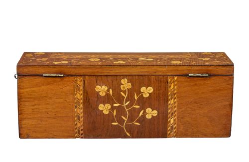 19TH CENTURY INLAID IRISH KILLARNEY WRITING SLOPE - ADDITIONAL PHOTO 6