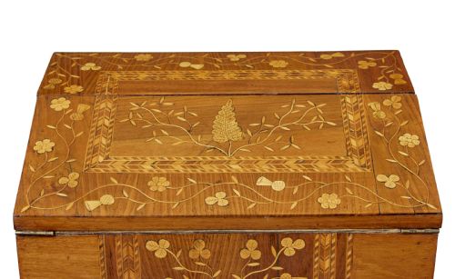 19TH CENTURY INLAID IRISH KILLARNEY WRITING SLOPE - ADDITIONAL PHOTO 8