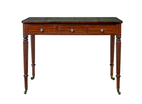 19TH CENTURY LATE GEORGIAN MAHOGANY AND LEATHER ARCHITECTS DESK - ADDITIONAL PHOTO 2