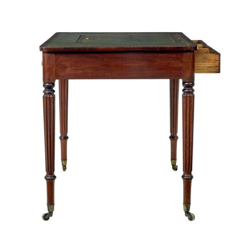 19TH CENTURY LATE GEORGIAN MAHOGANY AND LEATHER ARCHITECTS DESK - ADDITIONAL PHOTO 6