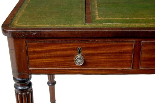 19TH CENTURY LATE GEORGIAN MAHOGANY AND LEATHER ARCHITECTS DESK - ADDITIONAL PHOTO 10
