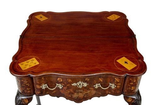 18TH CENTURY DUTCH WALNUT MARQUETRY GAMES TABLE - ADDITIONAL PHOTO 7