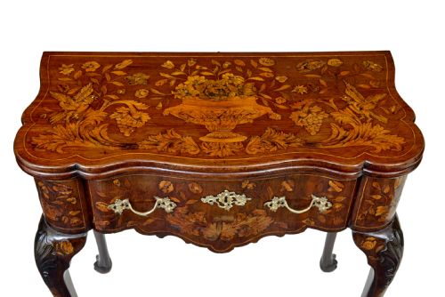 18TH CENTURY DUTCH WALNUT MARQUETRY GAMES TABLE - ADDITIONAL PHOTO 9
