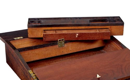 WILLIAM IV 19TH CENTURY TABLE TOP WRITING SLOPE - ADDITIONAL PHOTO 3