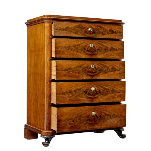 SWEDISH 19TH CENTURY 5 DRAWER CHEST OF DRAWERS - ADDITIONAL PHOTO 1