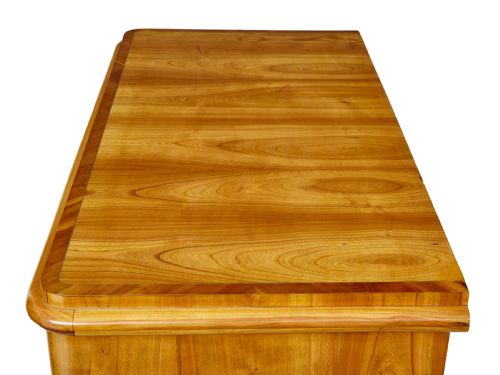 MID 19TH CENTURY SCANDINAVIAN INLAID ELM CHEST OF DRAWERS - ADDITIONAL PHOTO 9