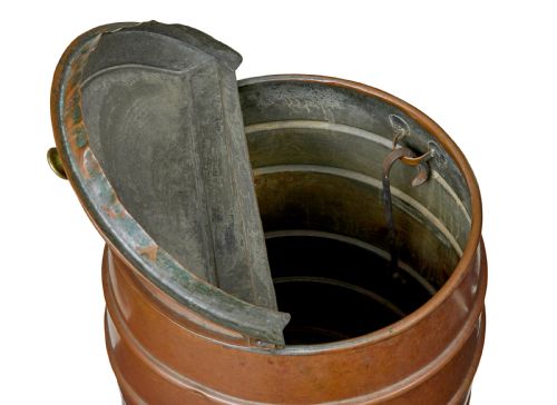 19TH CENTURY COPPER AND BRASS WATER BARREL - ADDITIONAL PHOTO 6
