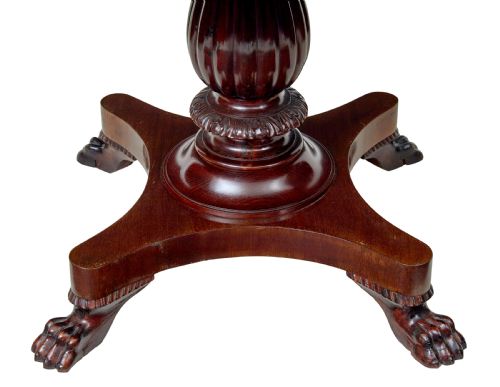 CARVED 19TH CENTURY OVAL CENTER TABLE - ADDITIONAL PHOTO 3