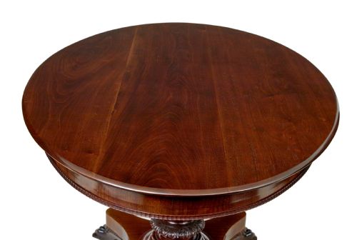 CARVED 19TH CENTURY OVAL CENTER TABLE - ADDITIONAL PHOTO 4