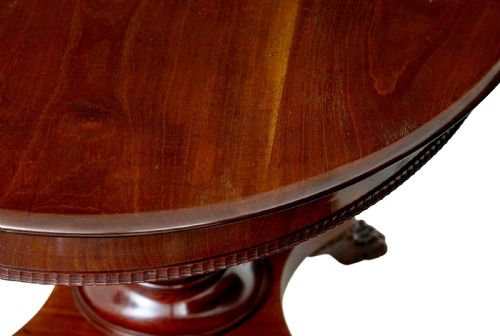 CARVED 19TH CENTURY OVAL CENTER TABLE - ADDITIONAL PHOTO 6