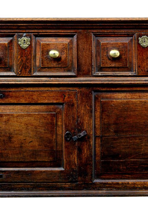 ENGLISH 18TH CENTURY CARVED OAK DRESSER - ADDITIONAL PHOTO 7