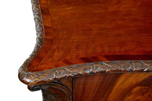 MID 19TH CENTURY ENGLISH PARTNERS DESK IN THE CHIPPENDALE TASTE - ADDITIONAL PHOTO 11