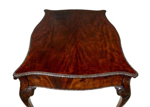 MID 19TH CENTURY ENGLISH PARTNERS DESK IN THE CHIPPENDALE TASTE - ADDITIONAL PHOTO 13
