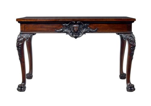 19TH CENTURY ENGLISH HAND CARVED SERVING TABLE - ADDITIONAL PHOTO 2