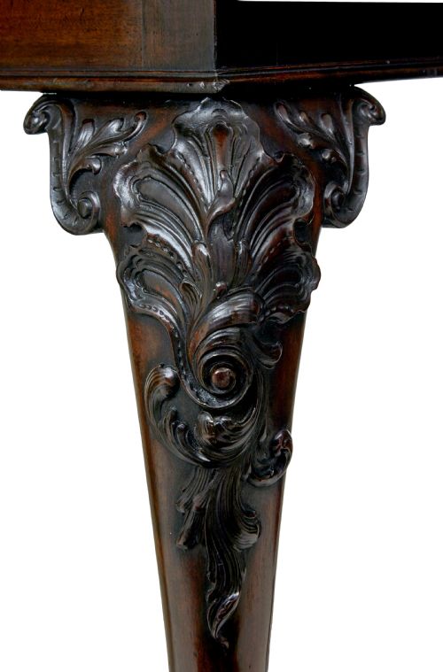 19TH CENTURY ENGLISH HAND CARVED SERVING TABLE - ADDITIONAL PHOTO 9