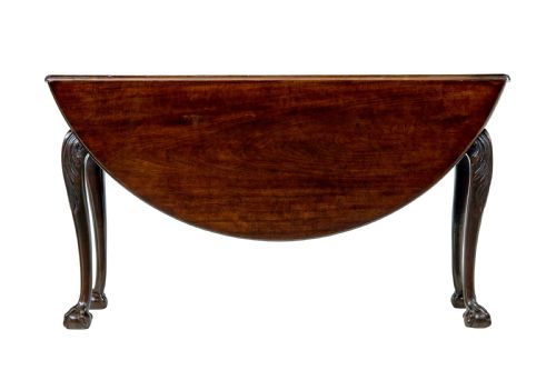 18TH CENTURY CARVED MAHOGANY DROP LEAF TABLE - ADDITIONAL PHOTO 8