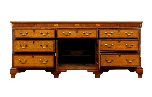 18TH CENTURY INLAID OAK LANCASHIRE DRESSER BASE - ADDITIONAL PHOTO 2