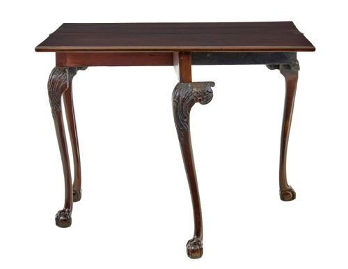 19TH CENTURY CHIPPENDALE REVIVAL CARVED GAMES TABLE - ADDITIONAL PHOTO 1