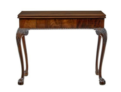 19TH CENTURY CHIPPENDALE REVIVAL CARVED GAMES TABLE - ADDITIONAL PHOTO 8