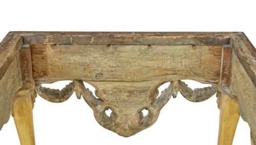 19TH CENTURY GEORGE II INFLUENCED MARBLE TOP CENTER TABLE - ADDITIONAL PHOTO 2