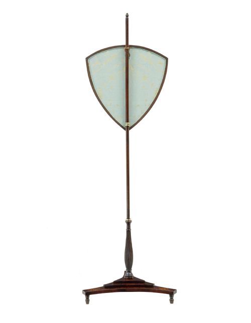 19TH CENTURY INLAID ADJUSTABLE FIRE SCREEN - ADDITIONAL PHOTO 1