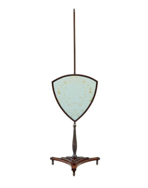 19TH CENTURY INLAID ADJUSTABLE FIRE SCREEN - ADDITIONAL PHOTO 2