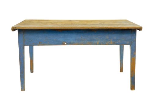 19TH CENTURY SCANDINAVIAN PAINTED PINE BAKERS TABLE - ADDITIONAL PHOTO 5
