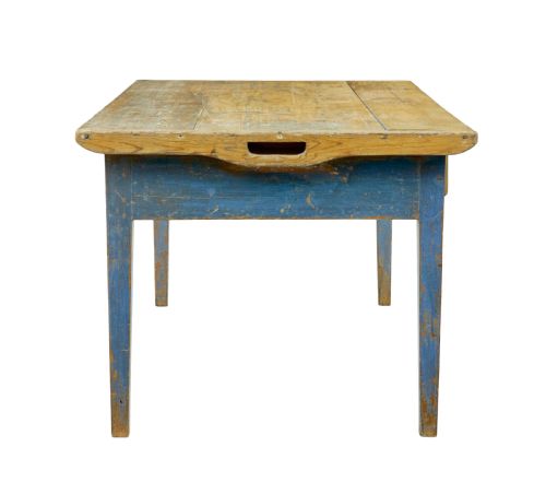 19TH CENTURY SCANDINAVIAN PAINTED PINE BAKERS TABLE - ADDITIONAL PHOTO 6