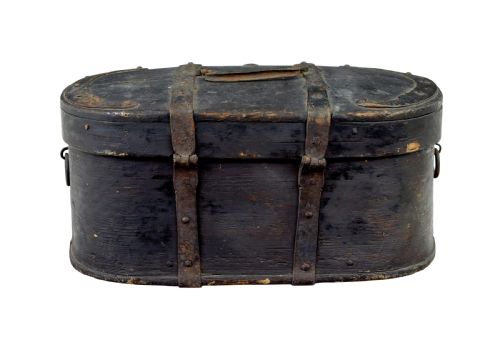 19TH CENTURY PAINTED OVAL SHAPED SWEDISH BOX - ADDITIONAL PHOTO 2