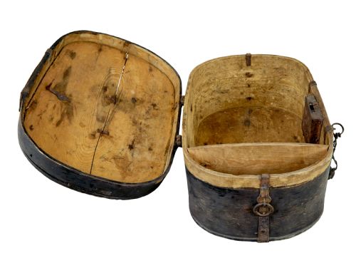 19TH CENTURY PAINTED OVAL SHAPED SWEDISH BOX - ADDITIONAL PHOTO 5