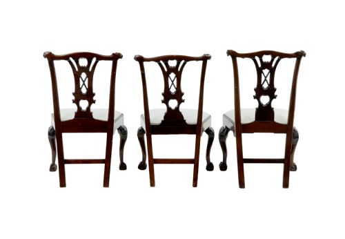 SET OF 10 19TH CENTURY CHIPPENDALE DESIGN DINING CHAIRS - ADDITIONAL PHOTO 2